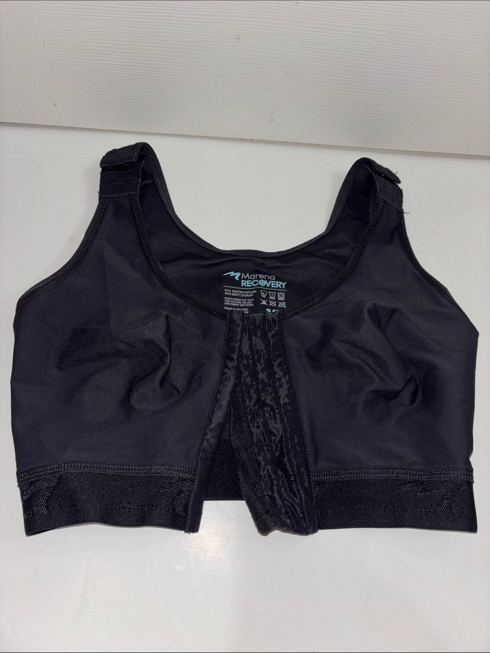 MARENA Recovery Black Post-Surgical Bra